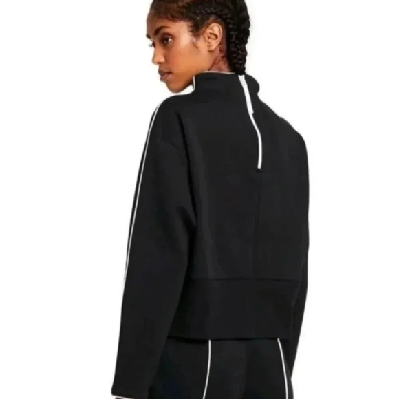 Victor Glemaud x Target, Black Back Zip Cropped Pullover Sweatshirt, Size XL - Picture 3 of 12